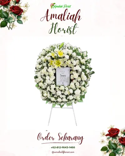 Krans Bunga Duka Cita di Sembung Gede